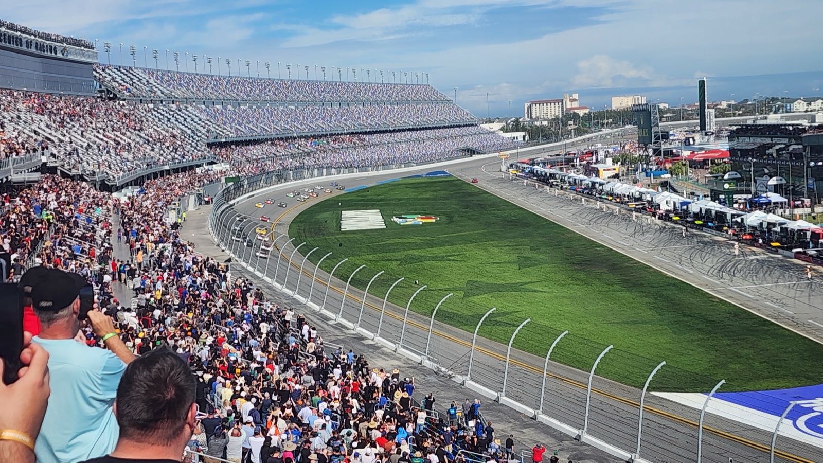 Packed grandstands at Daytona for the start of the Rolex 24