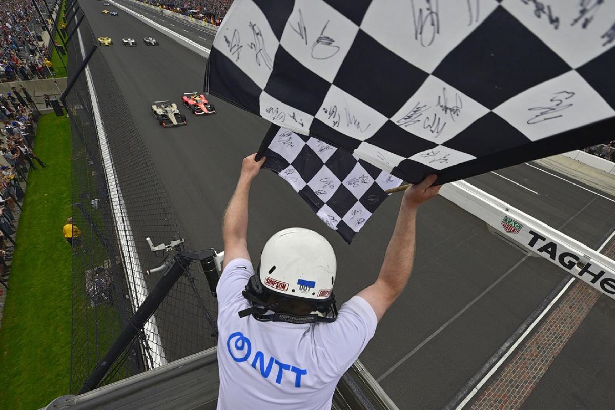 Checkered flag at the Indianapolis 500